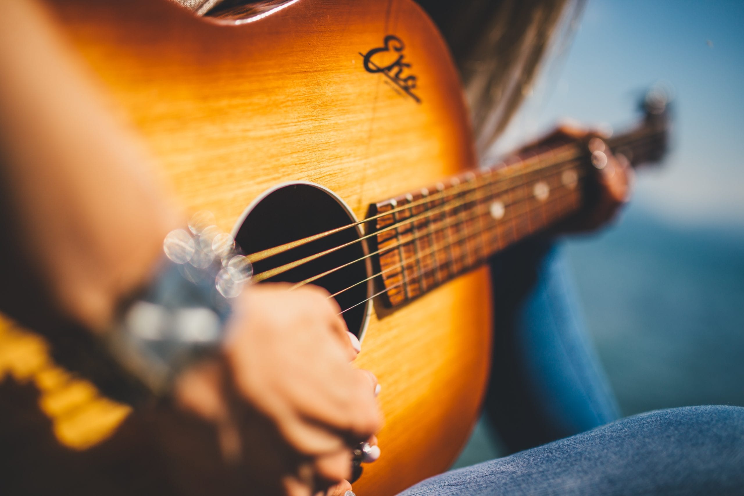 playing guitar